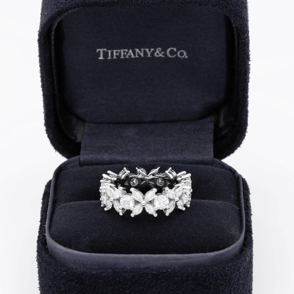 Tiffany Victoria Alternating Band in Platinum